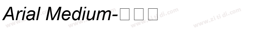 Arial Medium字体转换